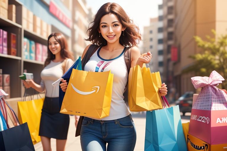 A happy consumer after shopping with Amazon Layaway